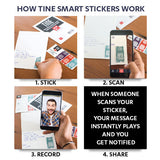 Starter Pack - Black and White Stickers/Tags - 10 Count