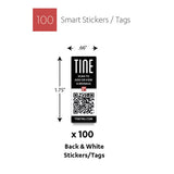 Black and White Stickers/Tags - 100 Count